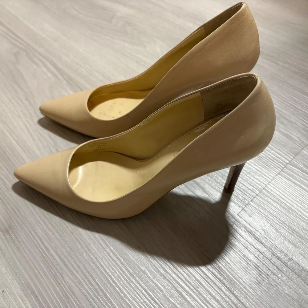 Lauren Ralph Lauren Nude Pointed-Toe Stiletto Heels